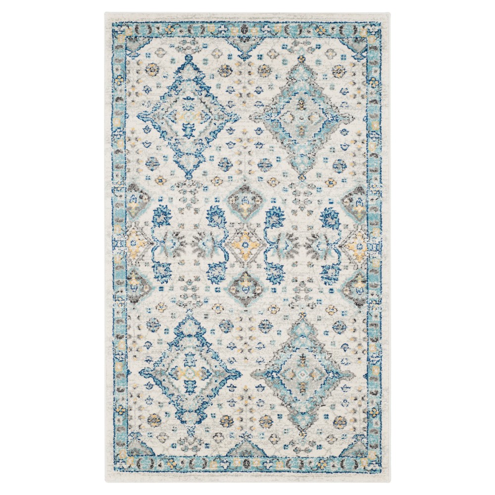 Perla Accent Rug - Ivory / Light Blue (3'x5') - Safavieh