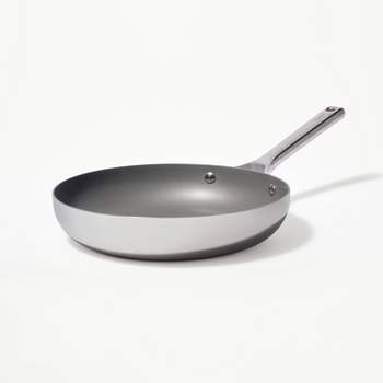 10" Nonstick Stainless Steel Frypan Silver - Figmint™