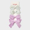 Girls' 4pk Salon Bow Clip Set - Cat & Jack™ Purple/Cream - 2 of 3
