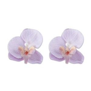 Unique Bargains Women's Phalaenopsis Faux Pearl Duckbill Clip 2 Pcs - 1 of 4