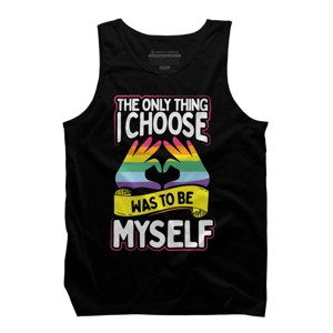 Adult Design By Humans Pride Month The Only Thing I Chose Was To Be Myself By Avocato Tank Top - 1 of 2