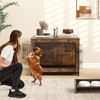 Tangkula Industrial Dog Crate Furniture Heavy-duty Kennel Cage w/ 3 Chew-proof Walls Large - 3 of 4