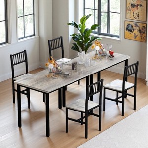 Hooseng Small Kitchen Table Set for 2 with Chairs, 3 Piece Dining Table Set, Wood Breakfast Nook Table and Chairs Set for Small Space Dining Room - 1 of 4