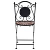 vidaXL Mosaic Bistro Chairs 2 pcs Brown Ceramic - 4 of 4