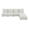 YOOCOZZ Armless L-Shaped Sectional Sofa with Chaise Lounge and Space-Saving Open Design - 2 of 4