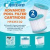 Hurricane 2 Pack HF4313-02 Advanced Pool Filter Cartridge for PBW4PAIR, Unicel C-4313, Filbur FC-3753, Sand N Sun Size D, Simple Set Type 1 - 2 of 4