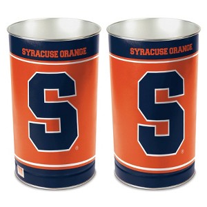 NCAA Syracuse Orange Waste Basket: Tin Indoor Trash Can, Open Top, 13-Gallon Capacity - 1 of 3
