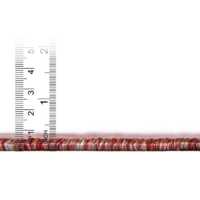 Rust Red and Ivory 12' Square Outdoor Medallion Area Rug