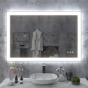 Black Framed LED Mirror - 1 of 4