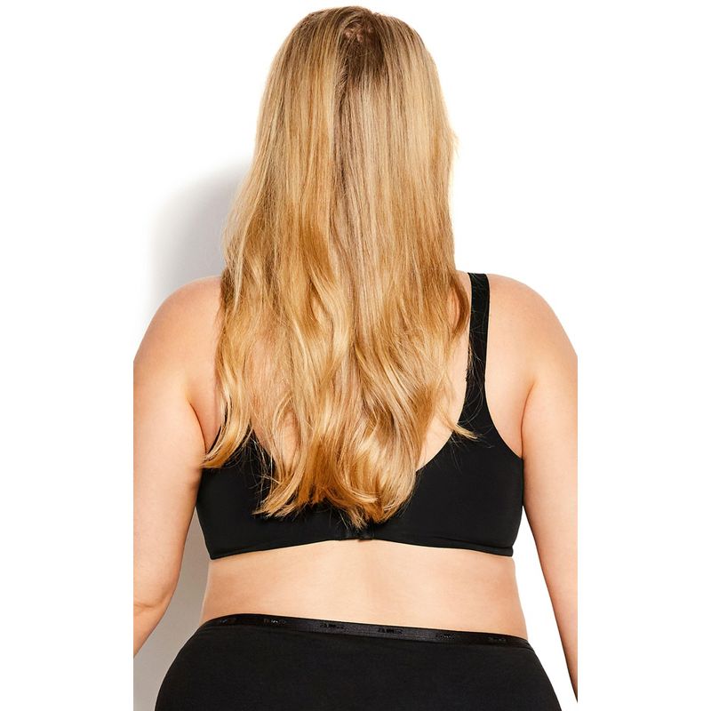 Women's Plus Size Back Smoother Bra - black | AVENUE, 2 of 3