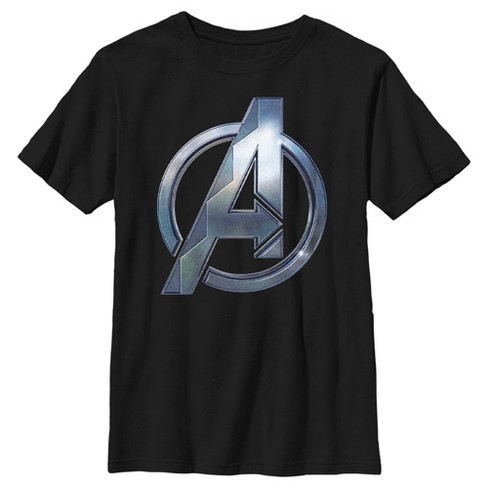 Boy's Black Panther: Wakanda Forever Metallic Wakanda Avengers Logo T-Shirt - image 1 of 4