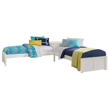 Twin Pulse Wood L-Shaped Kids' Bed White - Hillsdale Furniture