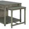PAGED Extendable Kitchen Island with Storage, Retro Kitchen Cart with Built-In Power Outlets, Drawers and Open Shelves for Kitchen - 3 of 4