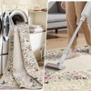 Lahome Short Velvet Geometric Floral Floor Mat-Natural Bio-Printed Soft Rug for Living Room, Bedroom, or Entryway - 4 of 4