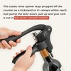 Lever Corkscrew Set by Savoy with Foil Cutter, Extra Teflon Siral, Black Finish - 3 of 4
