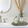 Set of 3 Emory Vintage Glass Plated Soap Pump & Q-tip Jar set with Vanity Tray Pewter - Nu Steel - 3 of 4