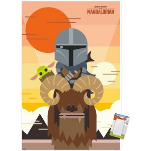 Trends International Star Wars: The Mandalorian - Geo Pop Sunset Unframed Wall Poster Prints - 1 of 4