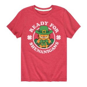 Boys' - Garfield - Ready For Shenanigans Short Sleeve Graphic T-Shirt - 1 of 4