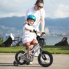 Costway 12"/14"/16"/18" Kid’s Bike with Training Wheels Adjustable Handlebar & Seat Handbrake Black/Pink/Silver - 2 of 4
