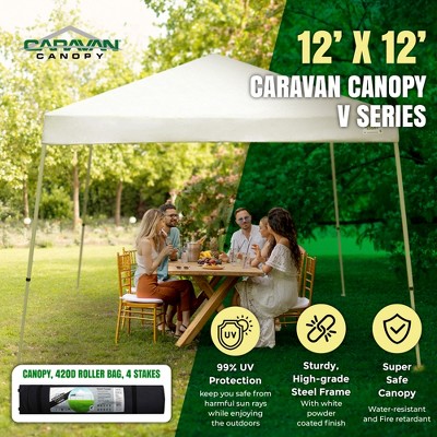 12 ft. x 12 ft. White Steel Frame Polyester Canopy Tent