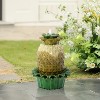 LuxenHome 17" Tabletop Ceramic Water Fountain, Pineapple Indoor and Outdoor Waterfall Fountains for Patio, Garden Decor Yellow - 4 of 4