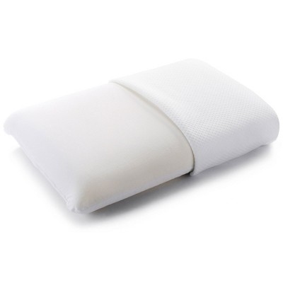 White Hypoallergenic Memory Foam Bed Pillow with Zip-off Cover
