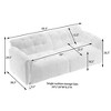 GlasFlength Sofas Modern Sofa with Comfortable Seating for Living Room or Lounge Area Green,83.5”*38.5”*29.5" - 2 of 4