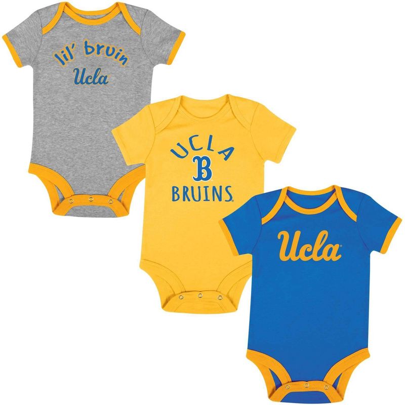 NCAA UCLA Bruins Infant Boys&#39; 3pk Bodysuit, 1 of 5