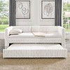 CAVINAS Modern Twin Size Platform Bed Frame, Corduroy Fabric Daybed, Upholstered Sofa Bed, The Bottom Pulls Out to Form a Bed - 2 of 4