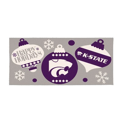 Kansas State University,University of Kansas Holiday Flocked Coir ...