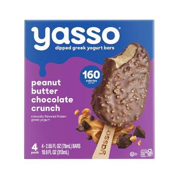 Yasso Frozen Greek Yogurt Indulgent Peanut Butter Dark Chocolate Crunch - 4ct