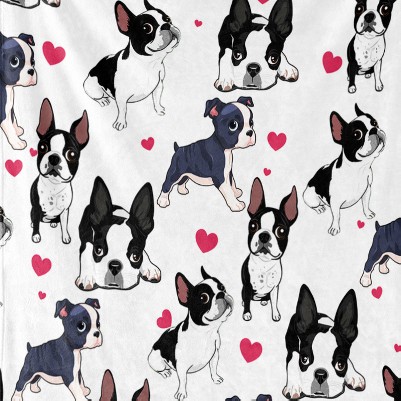 fleece dog printed
