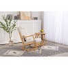 CAVINAS Linen Fabric Glider Rocking Chair with High Backrest and Lumbar Pillow,Upholstered Rocking Chairs,Nursery Accent Chair for Bedroom - 2 of 4