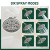 Cobbe Brushed Nickel Shower System with Waterfall Tub Spout 8-Inch 6 Settings Shower Head 9 Settings Hand Shower and 59-Inch Hose Include Valve - 3 of 4