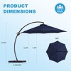 Hyleory 10/11/12 ft. Outdoor Curvy Cantilever Umbrella with Sand Bag Umbrella Base - 2 of 4