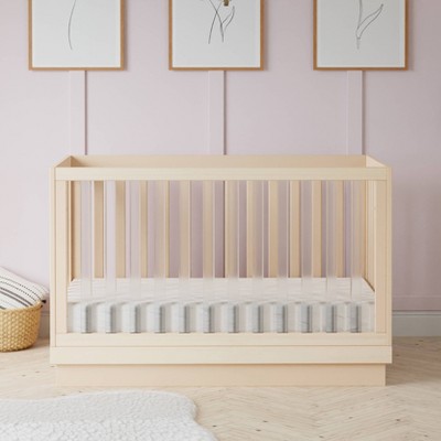Washed Natural Pine and Acrylic 3-in-1 Convertible Crib