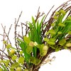Northlight Budding Flowers, Leaves and Twigs Artificial Floral Wreath - 20" - Yellow - 4 of 4