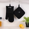 4-Piece Kitchen Set: 2 Flame Oven Mitts and 2 Flame Potholders - 2 of 4