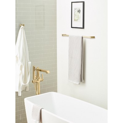 Golden Champagne 24" Modern Square Towel Bar