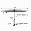 CAVINAS 6 x 9 FT Patio Umbrella with Push Button Tilt and Crank,Outdoor Waterproof Umbrella for Backyard,Poolside,Deck,Base Not Included - 3 of 4
