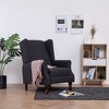 vidaXL Classic Dark Gray Fabric Recliner – Comfortable Adjustable Reclining Chair with Sponge Padding & Wooden Structure for Living Room and Office - 2 of 4
