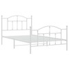 vidaXL White Twin XL Metal Bed Frame with Headboard & Slats, No Mattress, Easy Assembly - 2 of 4