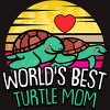 Men's Design By Humans World's Best Turtle Mom Retro Stripes By animalshop T-Shirt - 2 of 2