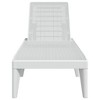 vidaXL Sun Lounger White 73.2"x23.6"x11.4" PP - 4 of 4