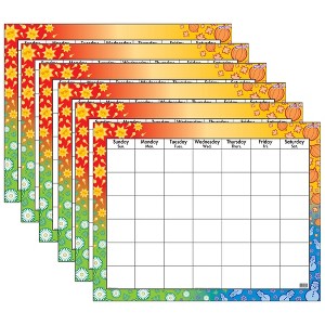 TREND Wipe-Off Calendar Chart, 22" x 28", Pack of 6 - 1 of 2