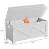 Wooden Toy Storage Bench, 39.4" Chest with Safe Hinges, Entryway Seat, Living Room Decor, Space-Saving Organizer, Simple Assembly - 3 of 4