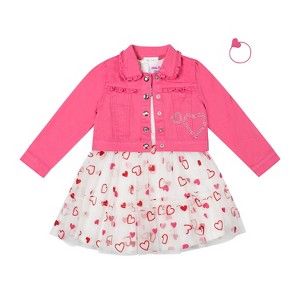 Little Lass Toddler Girls 3 Piece Valentine's Day Themed Coordinated Outfit - 1 of 3