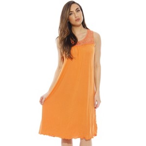 Dreamcrest Women's Silky Soft Nightgown - Elegant Crochet Trim Sleep Dress for Comfortable Nights - 1 of 3