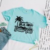 Simply Sage Market Women's Summer Vibes Camper Short Sleeve Relaxed Fit Cropped Tee - 3 of 4