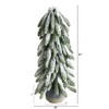 Nearly Natural 21-in Flocked Artificial Christmas Tree in Decorative Planter - 2 of 4
